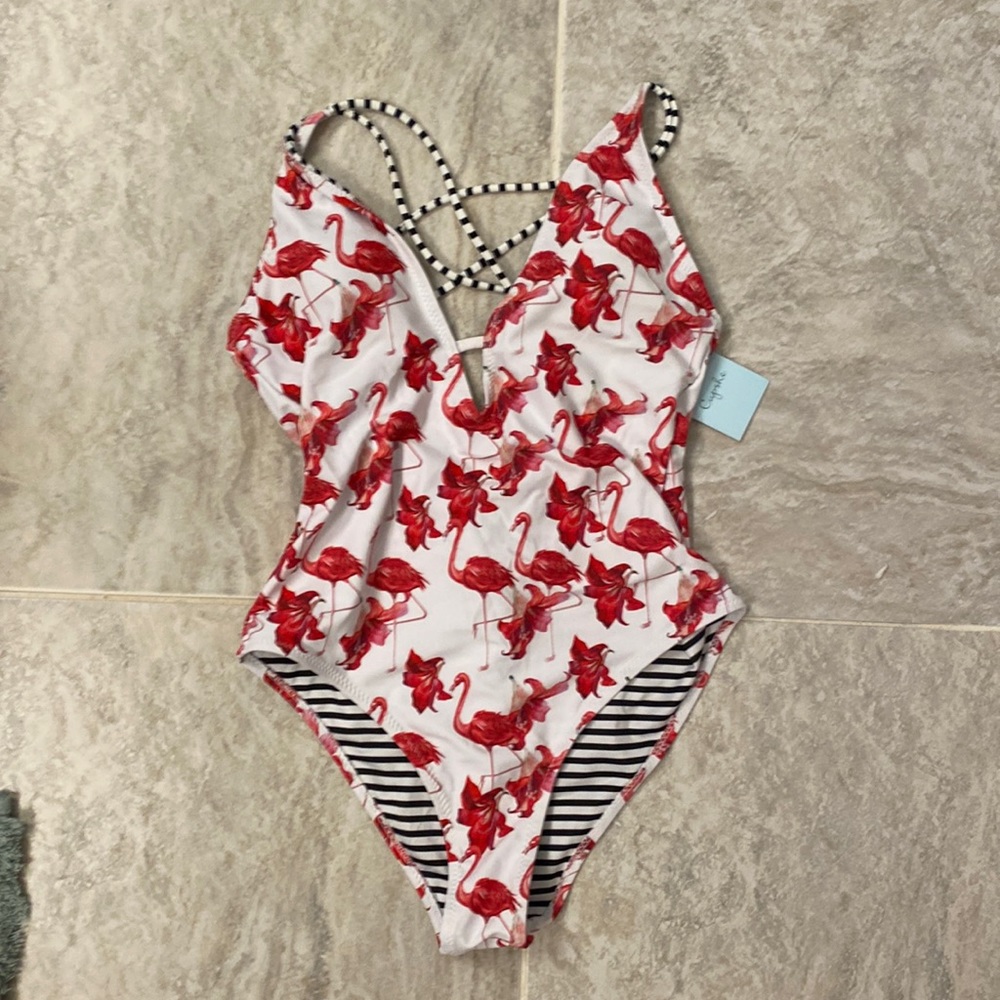 New Cupshe flamingo swimsuit size M
